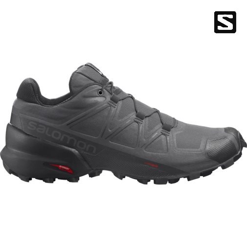 Black Salomon Speedcross 5 Men's Trail Running Shoes | PH 60859W